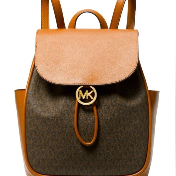 Michael Kors Tan and Brown Women's Backpack - Picture 1 of 6